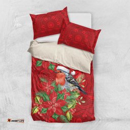 Australian Scarlet Robin Bedding Set Aboriginal Inspired Christmas LT9