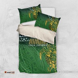 Cook Islands Rugby Kuki Avaiki Bedding Set Tribal Turtle LT7