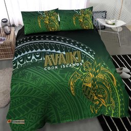 Cook Islands Rugby Kuki Avaiki Bedding Set Tribal Turtle LT7