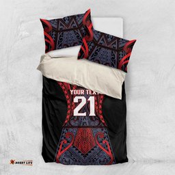 Custom New Zealand Bedding Set Maori Kiwiana Pattern Tukutuku Motif LT9
