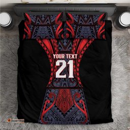 Custom New Zealand Bedding Set Maori Kiwiana Pattern Tukutuku Motif LT9