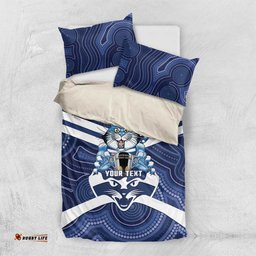 AFL Cats Football Personalised Bedding Set Final Geelong Premiers Trophy Aboriginal LT14