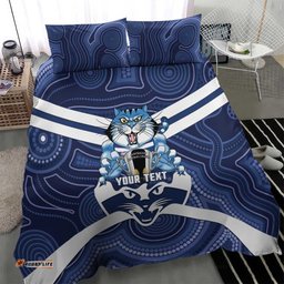 AFL Cats Football Personalised Bedding Set Final Geelong Premiers Trophy Aboriginal LT14