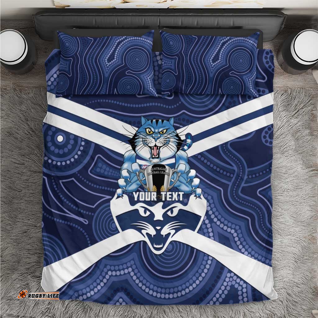 AFL Cats Football Personalised Bedding Set Final Geelong Premiers Trophy Aboriginal LT14