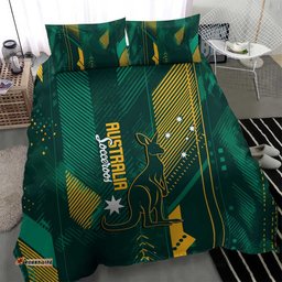Australia Socceroos 2026 Custom Bedding Set Go Aussie Kangaroo National Color LT14