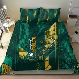 Australia Socceroos 2026 Custom Bedding Set Go Aussie Kangaroo National Color LT14