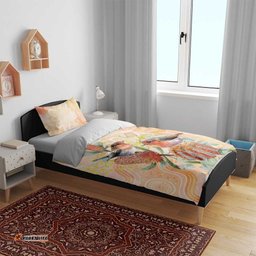 Australia Flame Robin Bedding Set Petroica Phoenicea Banksia Indigenous Art LT14