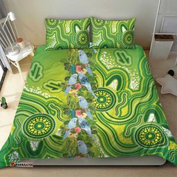 Budgerigar Australia Bedding Set Aussie Common Parakeet Indigenous Art LT14