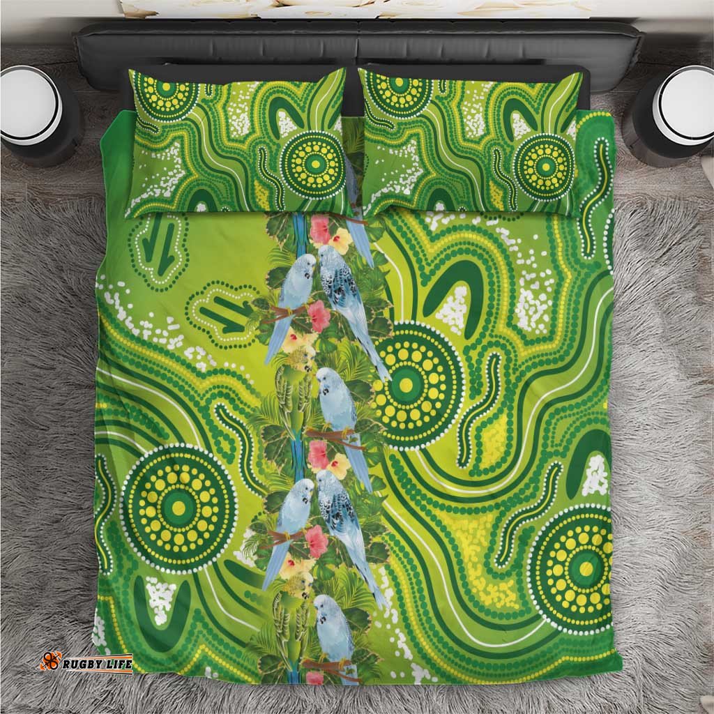 Budgerigar Australia Bedding Set Aussie Common Parakeet Indigenous Art LT14