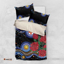Australia New South Wales Waratahs Bedding Set Aboriginal Dot Art LT9