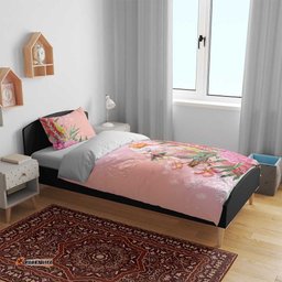 Australia Christmas Pink Cockatoo with Banksia Bedding Set Coral Pink LT7