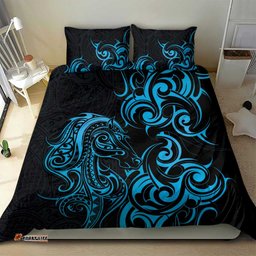 Blue Aoteara Horse Racing Bedding Set NZ Maori Pattern LT14