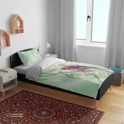 Australia Crimson Rosella Bedding Set Platycercus Elegans Eucalyptus Alba Watercolor LT14
