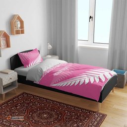 Custom New Zealand Aotearoa Cricket Bedding Set Go White Silver Fern LT14