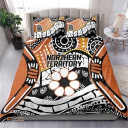 Australian Northern Territory Bedding Set Aboriginal with Sturt's Desert Rose LT9