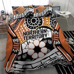 Australian Northern Territory Bedding Set Aboriginal with Sturt's Desert Rose LT9
