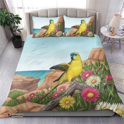 Australia Rock Parrot Bedding Set Pigface Carpobrotus Rocky Island Vibes LT14