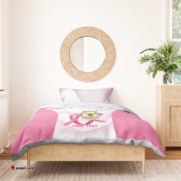 Custom Bowls Australia Breast Cancer Bedding Set Pink Ribbon Curve Sporty LT14
