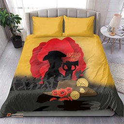 Australia Two-up Pennies ANZAC Day Bedding Set Slouch Hat Last Post With Poppy LT14