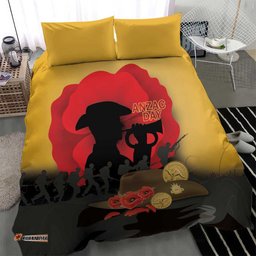 Australia Two-up Pennies ANZAC Day Bedding Set Slouch Hat Last Post With Poppy LT14