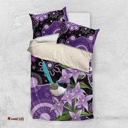 Australia Epilepsy Awareness Bedding Set Purple-crowned Fairywren Boronia Aboriginal LT14