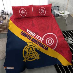 Custom South Australia Cricket Bedding Set Go Champions - Aboriginal Art LT14