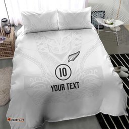 Custom New Zealand Football Bedding Set The Whites-Sporty T90 Style LT03