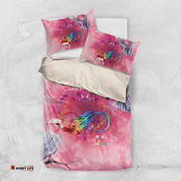 Australia Fight Cancer In All Colors Bedding Set Galah Pink Tie Dye LT7
