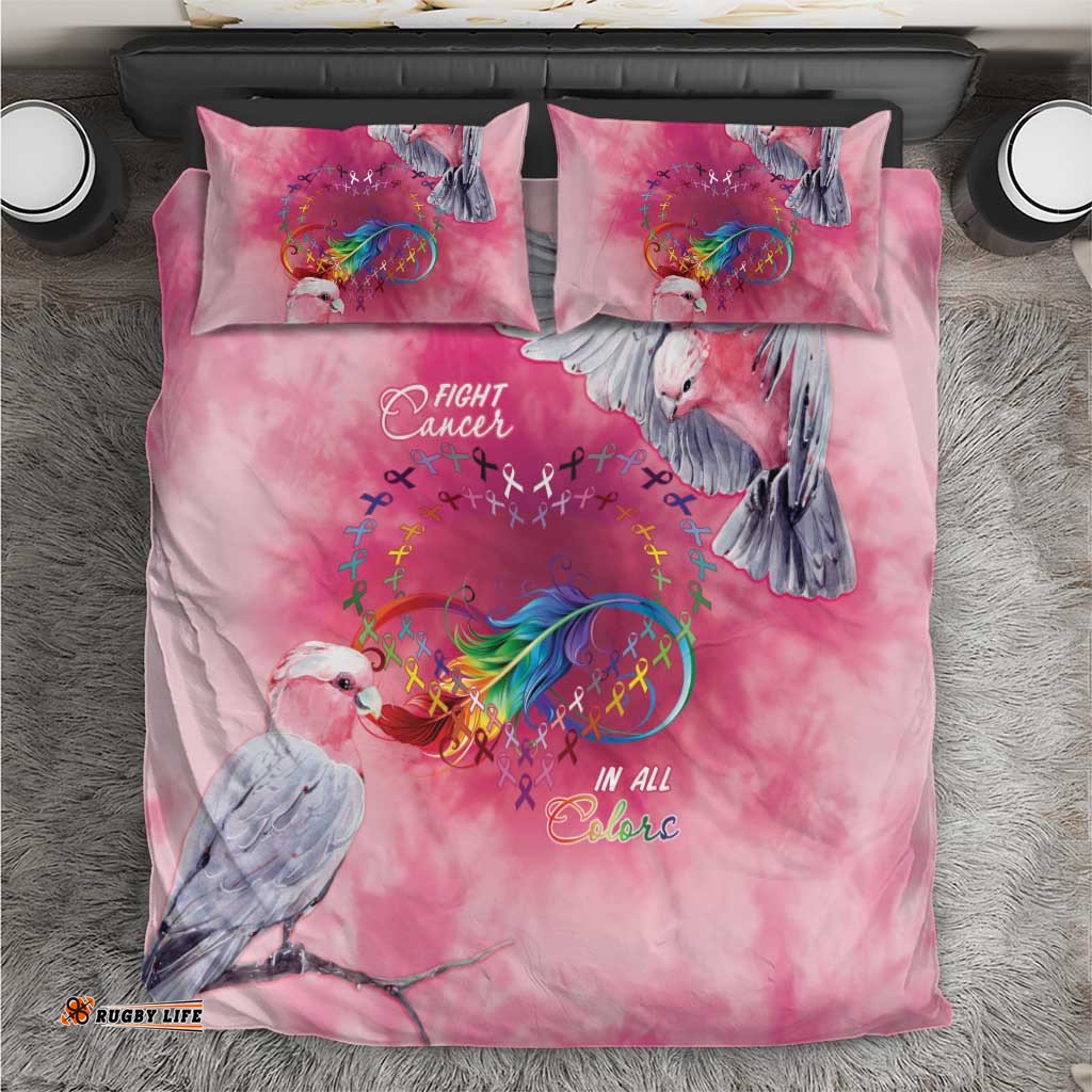 Australia Fight Cancer In All Colors Bedding Set Galah Pink Tie Dye LT7