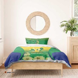Australia Christmas Island Bedding Set Golden Bosun Abutilon listeri With Map LT14