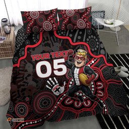 Custom Saints Football Bedding Set Aboriginal Dot Art Pattern DT05