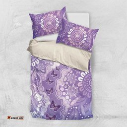 Australia Epilepsy Awareness Bedding Set Purple Butterflies Aboriginal LT05