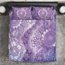 Australia Epilepsy Awareness Bedding Set Purple Butterflies Aboriginal LT05