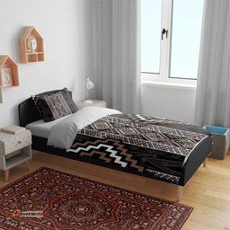 Classic Tukutuku Pattern Aotearoa Bedding Set Niho Taniwha and Puhoro Motifs LT7