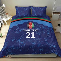 Afghan Atalans Cricket Custom Bedding Set Afghanistan Map with Sporty Style LT9