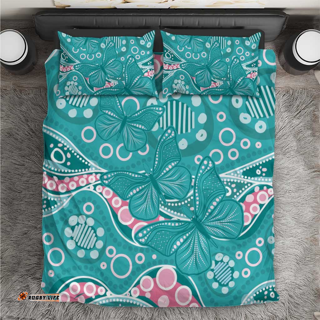 Australia Hereditary Cancer Awareness Bedding Set Aboriginal Butterflies LT7