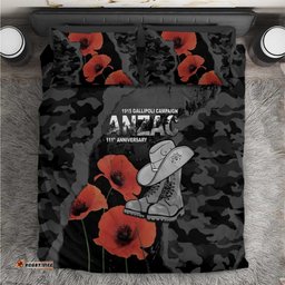 Australia 1915 Gallipoli ANZAC Bedding Set 111th Anniversary Army Boots And Slouch Hat LT14