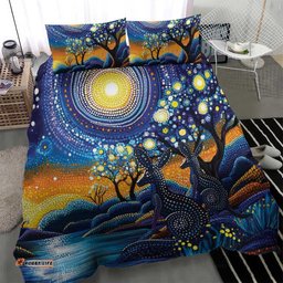 Australian Night Sky Landscape Bedding Set Aboriginal Dreamtime Story LT9