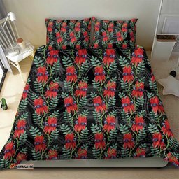 Australia Sturt's Desert Pea Bedding Set Aussie Native Flowers Indigenous Art LT14