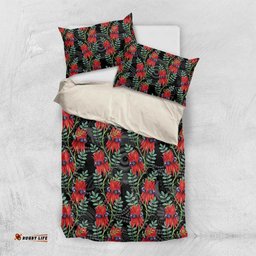 Australia Sturt's Desert Pea Bedding Set Aussie Native Flowers Indigenous Art LT14