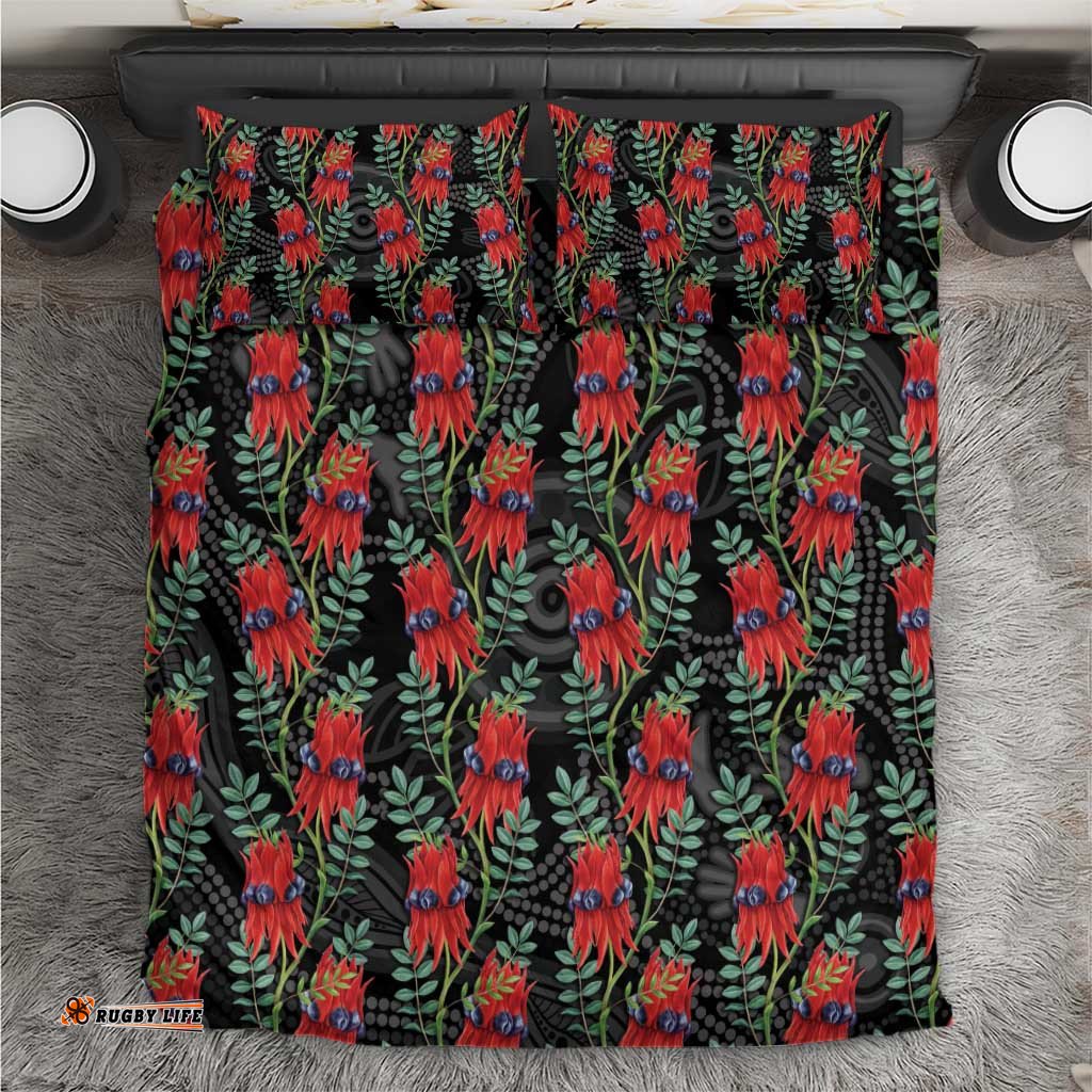 Australia Sturt's Desert Pea Bedding Set Aussie Native Flowers Indigenous Art LT14