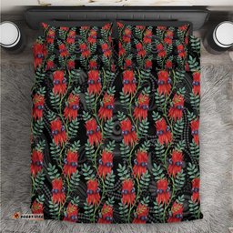 Australia Sturt's Desert Pea Bedding Set Aussie Native Flowers Indigenous Art LT14