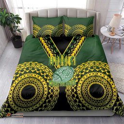 Avaiki Cook Islands Rugby Bedding Set Kuki Airani Tatau Black LT14
