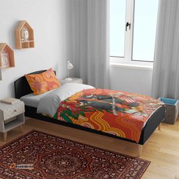 Australia Black Cockatoo Christmas Bedding Set Banksia Bottlebrush Aboriginal Art LT14