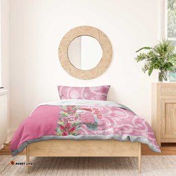 Australia Pink Galah Christmas Bedding Set Falalalala Galalah Bottlebrush Aboriginal Art LT14