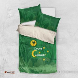 Australia Cocos Keeling Islands Bedding Set Southern Cross Palm Tree Pattern LT14