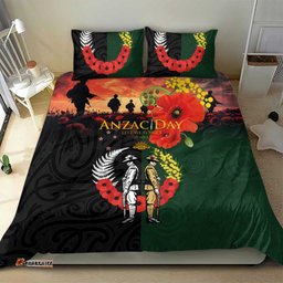 New Zealand and Australia ANZAC Day Bedding Set Lest We Forget Indigenous and Maori Pattern LT03