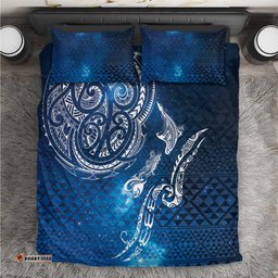 Matariki Galaxy Bedding Set New Zealand Map Maori Pattern LT9