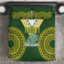 Avaiki Cook Islands Rugby Bedding Set Kuki Airani Tatau Green LT14