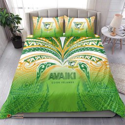Cook Islands Rugby League Bedding Set Avaiki Tatau Tribal Motifs White Color LT03